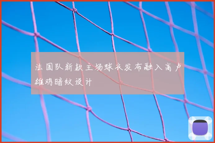 法国队新款主场球衣发布融入高卢雄鸡暗纹设计